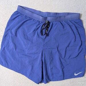 Nike Running Shorts Mens XL Blue Stretch 2-in-1 Dri-FIT CJ5471-430 Lined 31x6